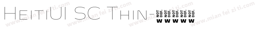 HeitiUI SC Thin字体转换